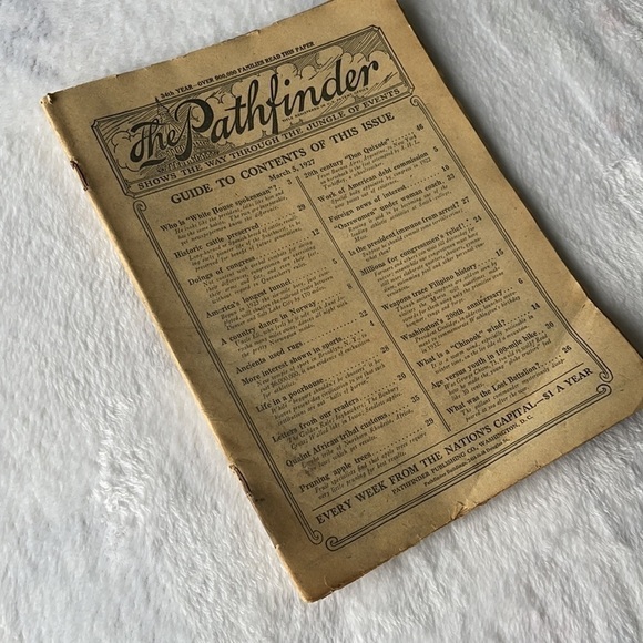 vintage 100 Year Old Newspaper “The Pathfinder” Newspaper March 5, 1927 - Picture 2 of 10
